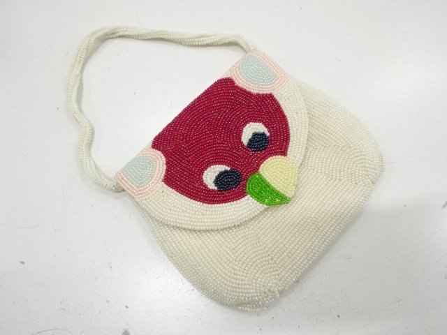 アンティーク　ビーズ　ハンドバッグ